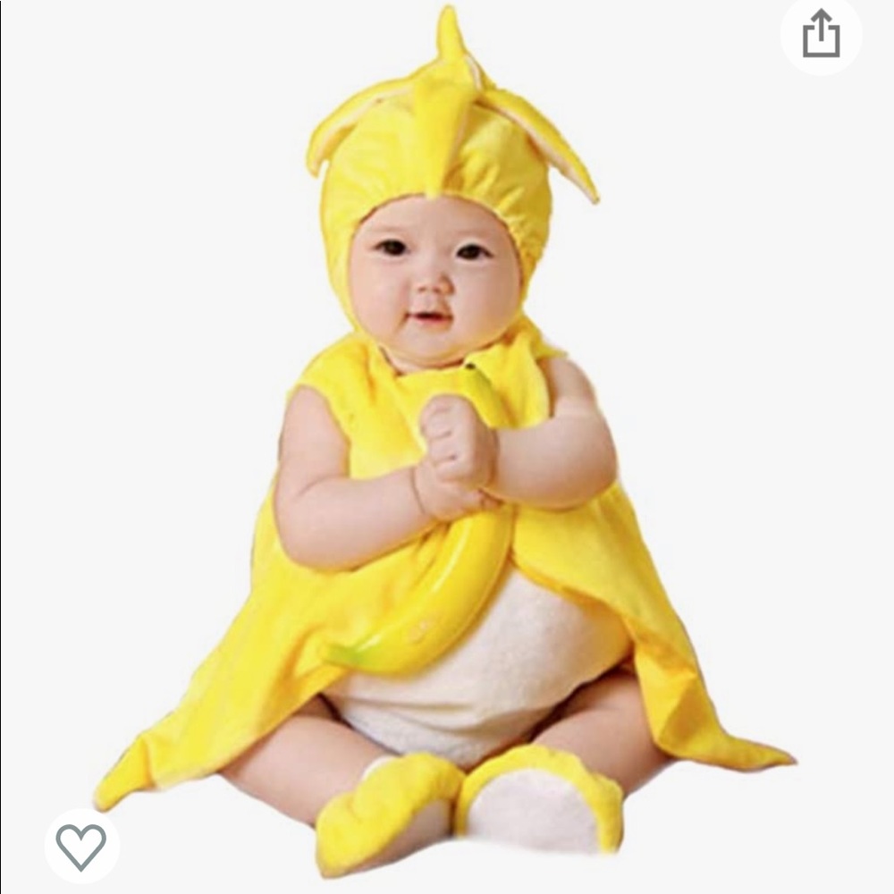 0-12 month baby banana costume